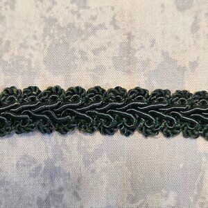 Forest Green Gimp Braid Trim - 1/2" - 3 Yard Length.